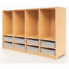 Whitney Brothers Toddler 8-Section Coat Locker with Trays - Natural