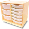 Whitney Brothers Clear Tray Double Storage Cabinet