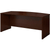 Bush Furniture Wood Desk Shell with Bow Front - 72" - Mocha Cherry - Series C