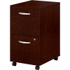 Bush Furniture 2 Drawer Mobile Pedestal (Assembled) - Mocha Cherry - Series C