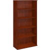 Bush Furniture Double Bookcase with 5 Shelves - Hansen Cherry - Series C
