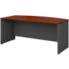 Bush Furniture Wood Desk Shell with Bow Front - 72" - Hansen Cherry - Series C