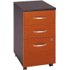 Bush Furniture Three Drawer File Cabinet (Unassembled) - Auburn Maple - Series C