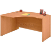 Bush Furniture Left Hand Wood Desk with Bow Front - Light Oak - Series C