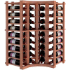 Individual Bottle Wine Rack - Curved Corner, 4 ft high - Mahogany, All-Heart Redwood