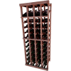 Individual Bottle Wine Rack - 4 Column W/Top Display, 4 ft high - Mahogany, All-Heart Redwood