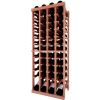 Individual Bottle Wine Rack - 4 Column W/Lower Display, 4 ft high - Mahogany, All-Heart Redwood