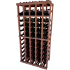 Individual Bottle Wine Rack - 5 Column W/Top Display, 4 ft high - Mahogany, All-Heart Redwood