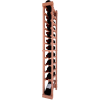 Individual Bottle Wine Rack - 1 Column W/Lower Display, 4 ft high - Mahogany, All-Heart Redwood