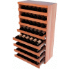Bulk Storage, Pull Out Wine Bottle Cradle, 8-Drawer 3 Ft high - Mahogany, All-Heart Redwood