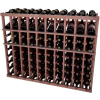 Individual Bottle Wine Rack - 10 Columns, 4 ft high - Walnut, All-Heart Redwood