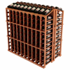 Vintner Commercial Island W/Individual Bottle Rails - All-Heart Redwood, Walnut