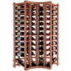 Individual Bottle Wine Rack - Curved Corner W/Lower Display, 4 ft high - Light, All-Heart Redwood