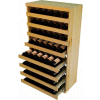Bulk Storage, Pull Out Wine Bottle Cradle, 8-Drawer 3 Ft high - Mahogany, Pine