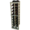 Individual Bottle Wine Rack - 2 Columns, 4 ft high - Black, Pine