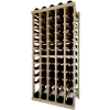 Individual Bottle Wine Rack - 5 Column W/Lower Display, 4 ft high - Black, Pine