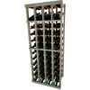 Individual Bottle Wine Rack - 4 Column W/Top Display, 4 ft high - Unstained Pine