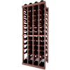 Individual Bottle Wine Rack - 4 Column W/Lower Display, 4 ft high - Light, Mahogany