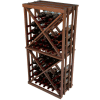 Diamond Cube Wine Rack - 1 Column, 4 ft high - Light, Mahogany