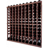 Individual Bottle Wine Rack - 10 Column W/Lower Display, 4 ft high - Black, Mahogany