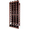 Individual Bottle Wine Rack - 4 Column W/Lower Display, 4 ft high - Black, Mahogany