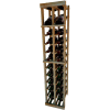 Individual Bottle Wine Rack - 2 Column W/Top Display, 4 ft high - Walnut, Redwood