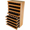 Bulk Storage, Pull Out Wine Bottle Cradle, 8-Drawer 3 Ft high - Black, Redwood