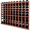 Individual Bottle Wine Rack - 10 Column W/Lower Display, 3 ft high - Walnut, All-Heart Redwood