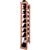 Individual Bottle Wine Rack - 1 Column W/Lower Display, 3 ft high - Light, All-Heart Redwood