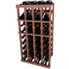 Individual Bottle Wine Rack - 4 Column W/Top Display, 3 ft high - Light, All-Heart Redwood