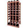 Individual Bottle Wine Rack - 4 Column W/Lower Display, 3 ft high - Light, All-Heart Redwood