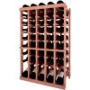 Individual Bottle Wine Rack - 5 Column W/Lower Display, 3 ft high - Light, All-Heart Redwood