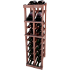 Individual Bottle Wine Rack - 2 Column W/Top Display, 3 ft high - Black, All-Heart Redwood