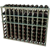 Individual Bottle Wine Rack - 10 Columns, 3 ft high - Light, Pine
