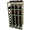 Individual Bottle Wine Rack - 4 Column W/Top Display, 3 ft high - Black, Pine