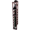 Individual Bottle Wine Rack - 1 Column W/Top Display, 3 ft high - Walnut, Mahogany