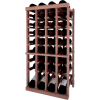 Individual Bottle Wine Rack - 4 Column W/Lower Display, 3 ft high - Walnut, Mahogany