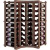 Individual Bottle Wine Rack - Curved Corner, 3 ft high - Light, Mahogany