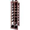 Individual Bottle Wine Rack - 2 Column W/Lower Display, 3 ft high - Unstained Mahogany