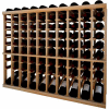 Individual Bottle Wine Rack - 10 Column W/Lower Display, 3 ft high - Mahogany, Redwood