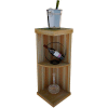 Bulk Storage, Quarter-Round Wine Bottle Shelf, 3-Shelf, 3 Ft high - Mahogany, Redwood