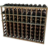 Individual Bottle Wine Rack - 10 Column W/Top Display, 3 ft high - Walnut, Redwood