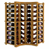 Individual Bottle Wine Rack - Curved Corner, 3 ft high - Unstained Redwood