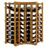 Individual Bottle Wine Rack - Curved Corner W/Top Display, 3 ft high - Unstained Redwood