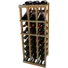 Individual Bottle Wine Rack - 3 Column W/Top Display, 3 ft high - Unstained Redwood