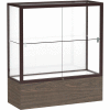 Reliant Counter Case, White Back, Dark Bronze Frame, Walnut Vinyl Base, 36"L x 40"H x 14"D