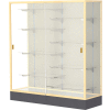 Colossus Floor Case, Plaque Back, Champagne Gold Frame, 60"L x 66"H x 20"D