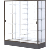 Colossus Floor Case, White Back, Dark Bronze Frame, 60"L x 66"H x 20"D