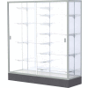 Colossus Floor Case, White Back, Satin Frame, 60"L x 66"H x 20"D