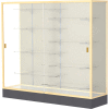 Colossus Floor Case, Plaque Back, Champagne Gold Frame, 72"L x 66"H x 20"D